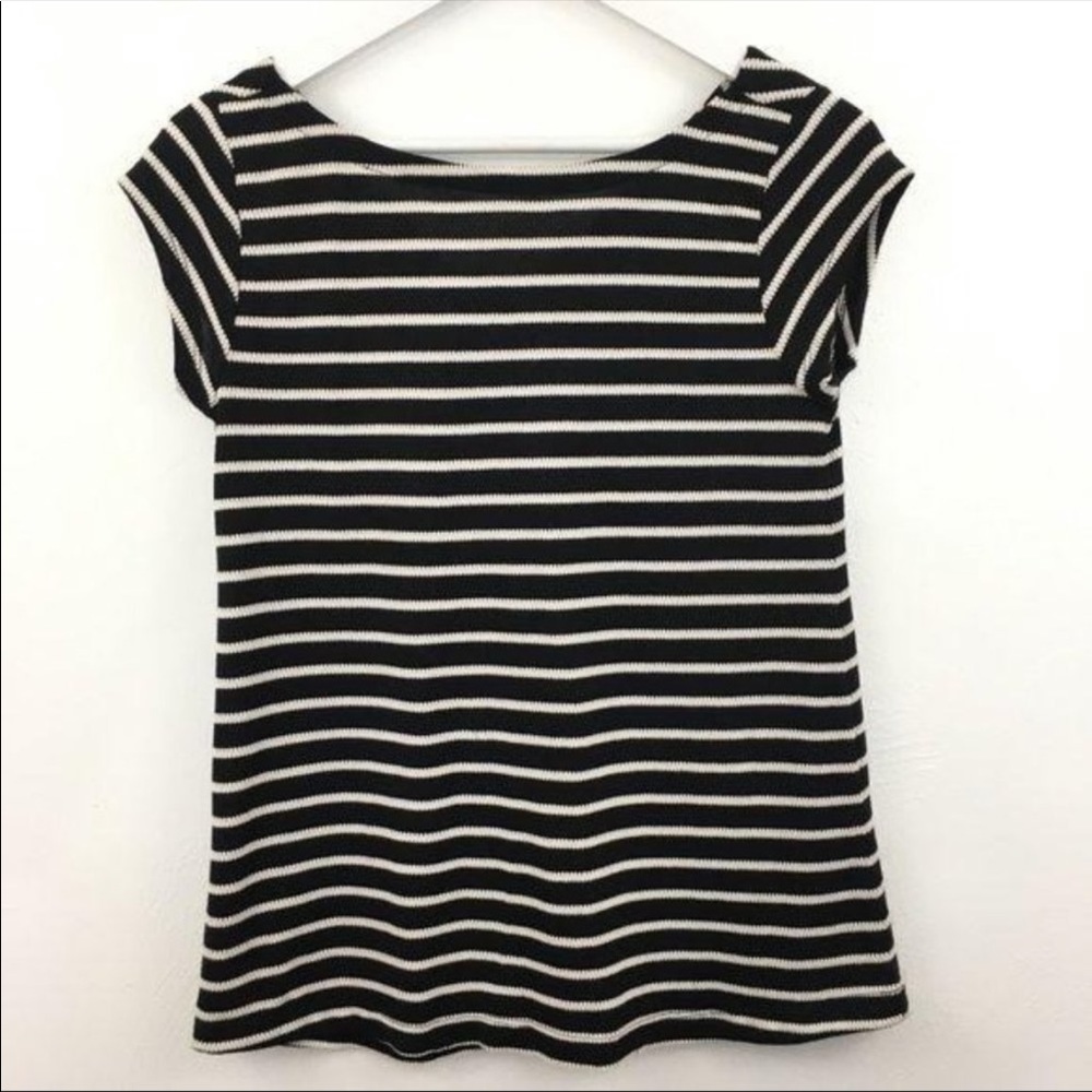 Loft Striped Top with knot in Back